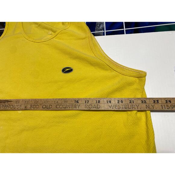 Vintage Speedo Yellow Tank Top 90’s Size XL USA Made - Picture 3 of 8